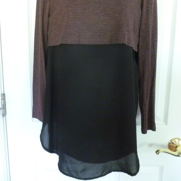 Mod Ref Tunic, Black Sheer w/ Crop Top - Picture 3 of 7